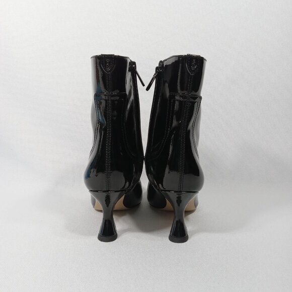 SAM EDELMAN Livia Black Patent Faux Leather Bootie Women's Size 5.5 - Picture 6 of 16
